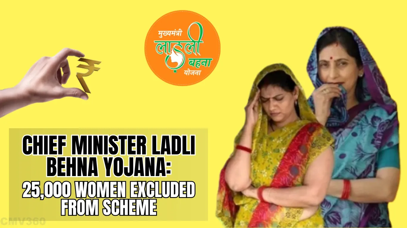 Chief Minister Ladli Behna Yojana: 25,000 Women Excluded from Scheme