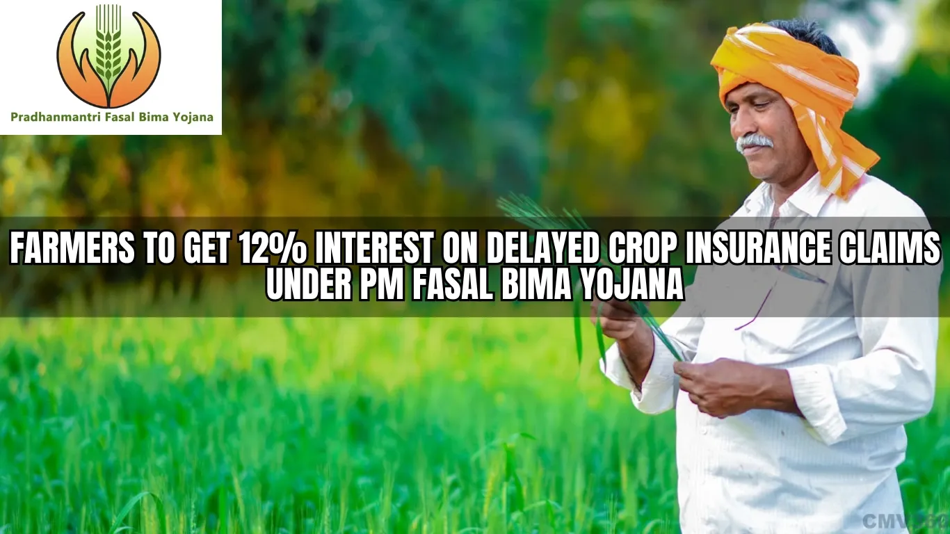 Farmers to Get 12% Interest on Delayed Crop Insurance Claims Under PM Fasal Bima Yojana