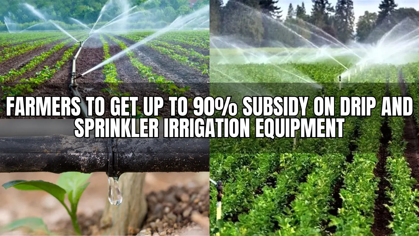 Farmers to Get Up to 90% Subsidy on Drip and Sprinkler Irrigation Equipment