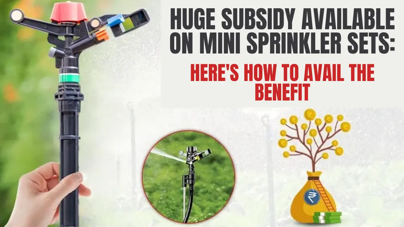 Huge Subsidy Available on Mini Sprinkler Sets: Here's How to Avail the Benefit