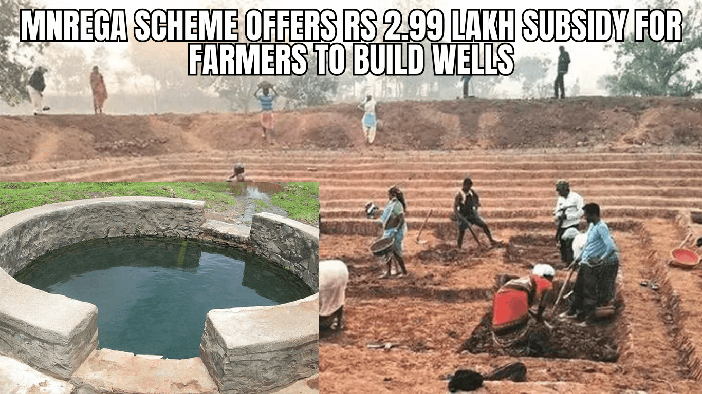 MNREGA Scheme Offers Rs 2.99 Lakh Subsidy for Farmers to Build Wells
