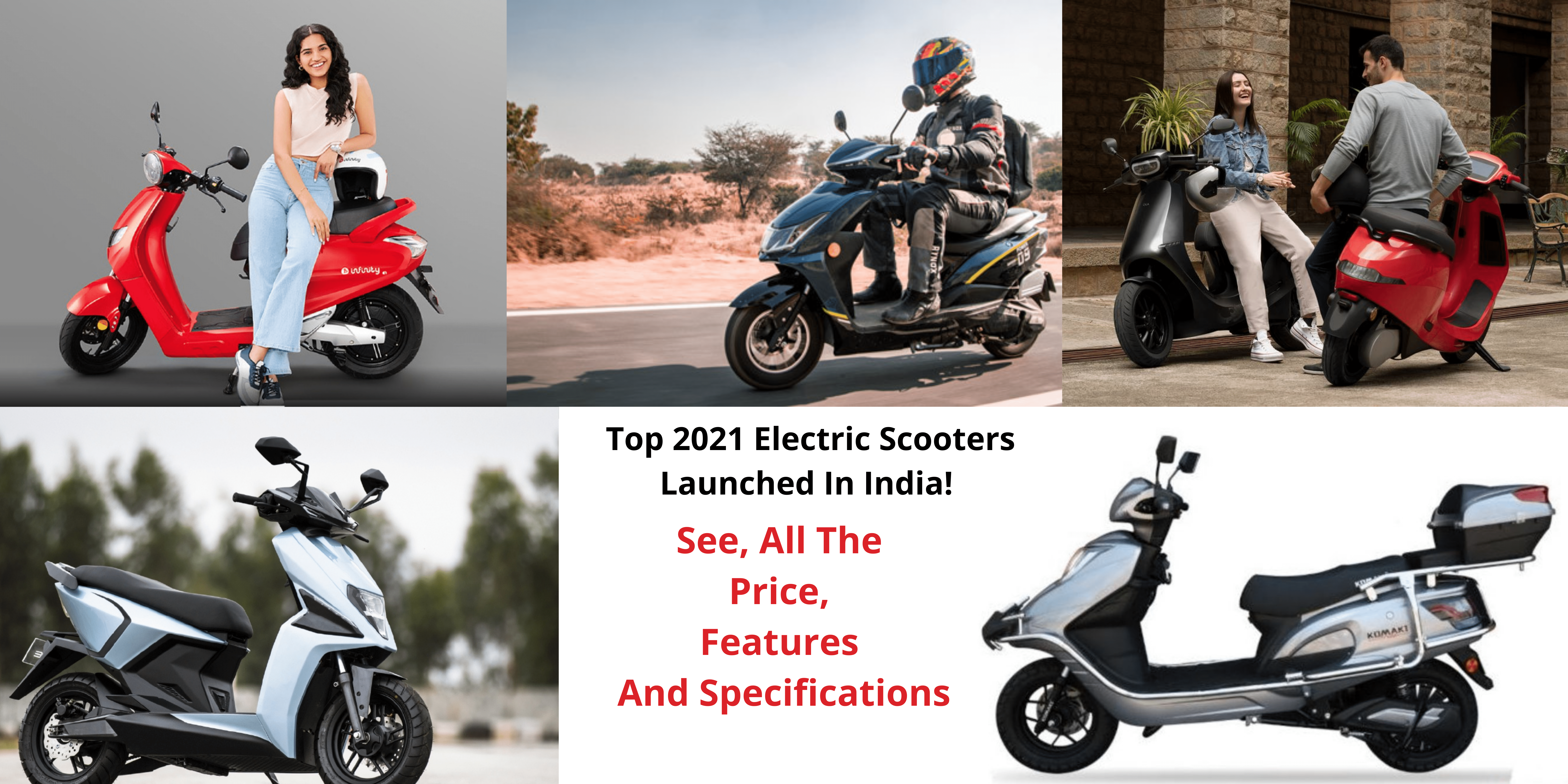 Top 2021 Electric Scooters Launched In India