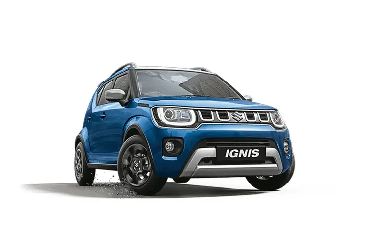 Maruti Ignis blue with silver roof