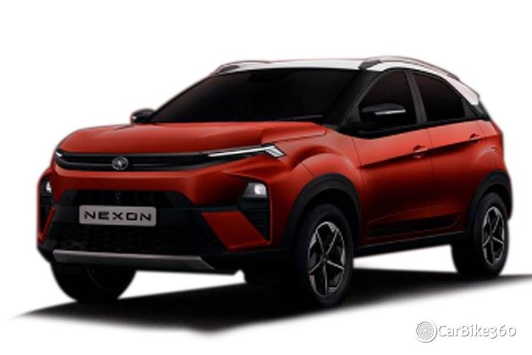 Tata Nexon Flame Red with White Roof